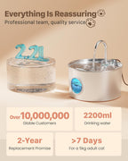 2.2L Stainless Steel Cat Fountain
