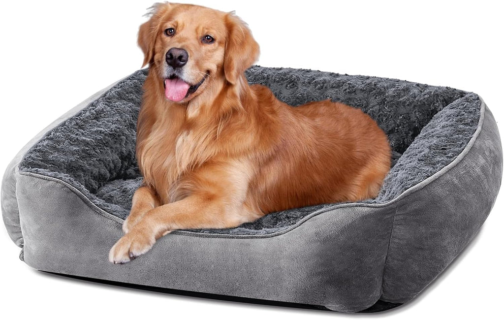 Washable Anti-Anxiety Plush Dog Bed