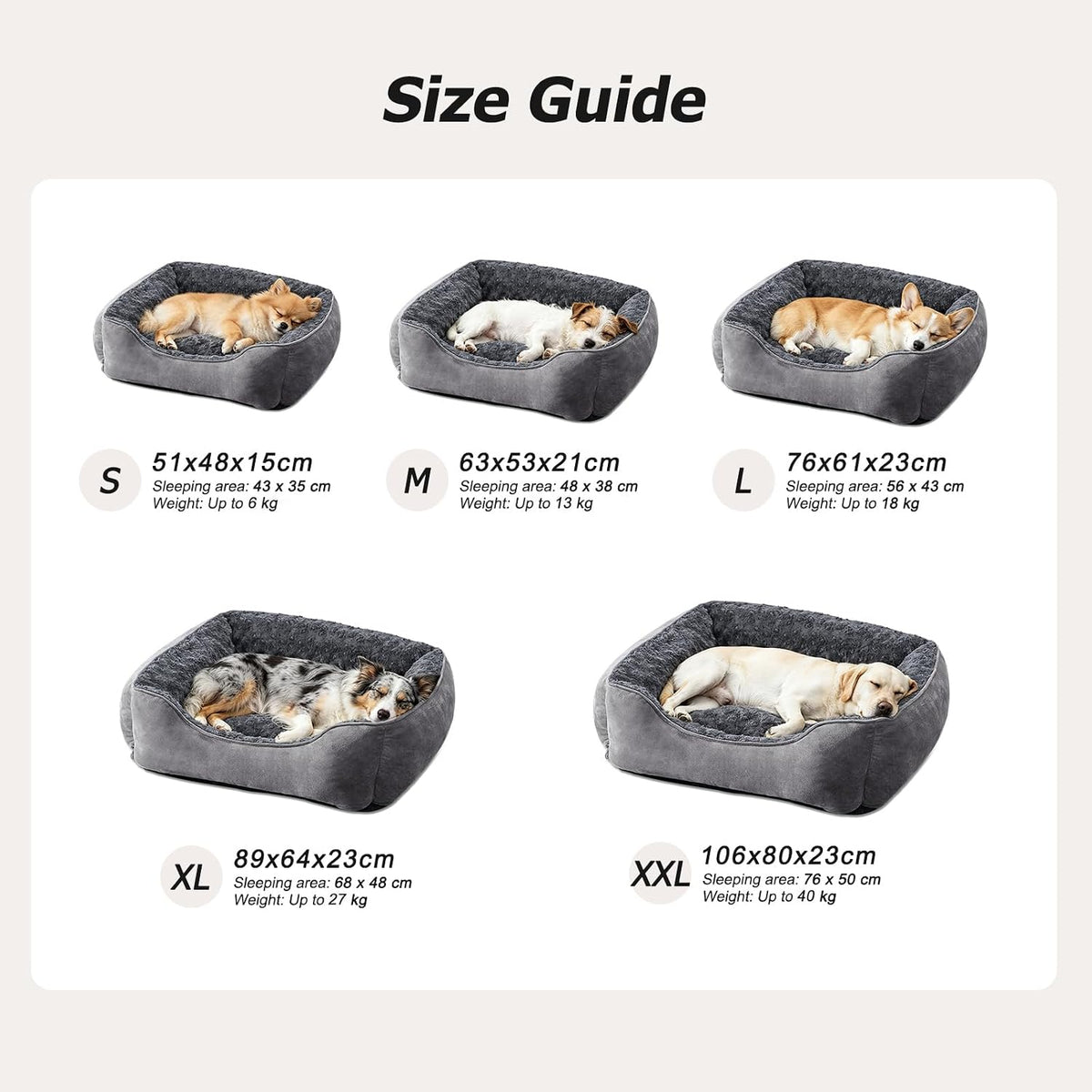 Washable Anti-Anxiety Plush Dog Bed