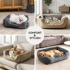Washable Anti-Anxiety Plush Dog Bed
