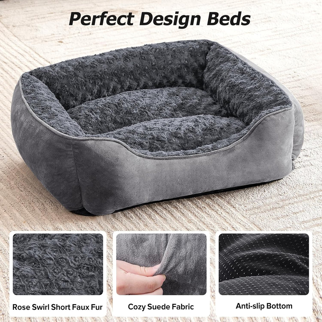 Washable Anti-Anxiety Plush Dog Bed