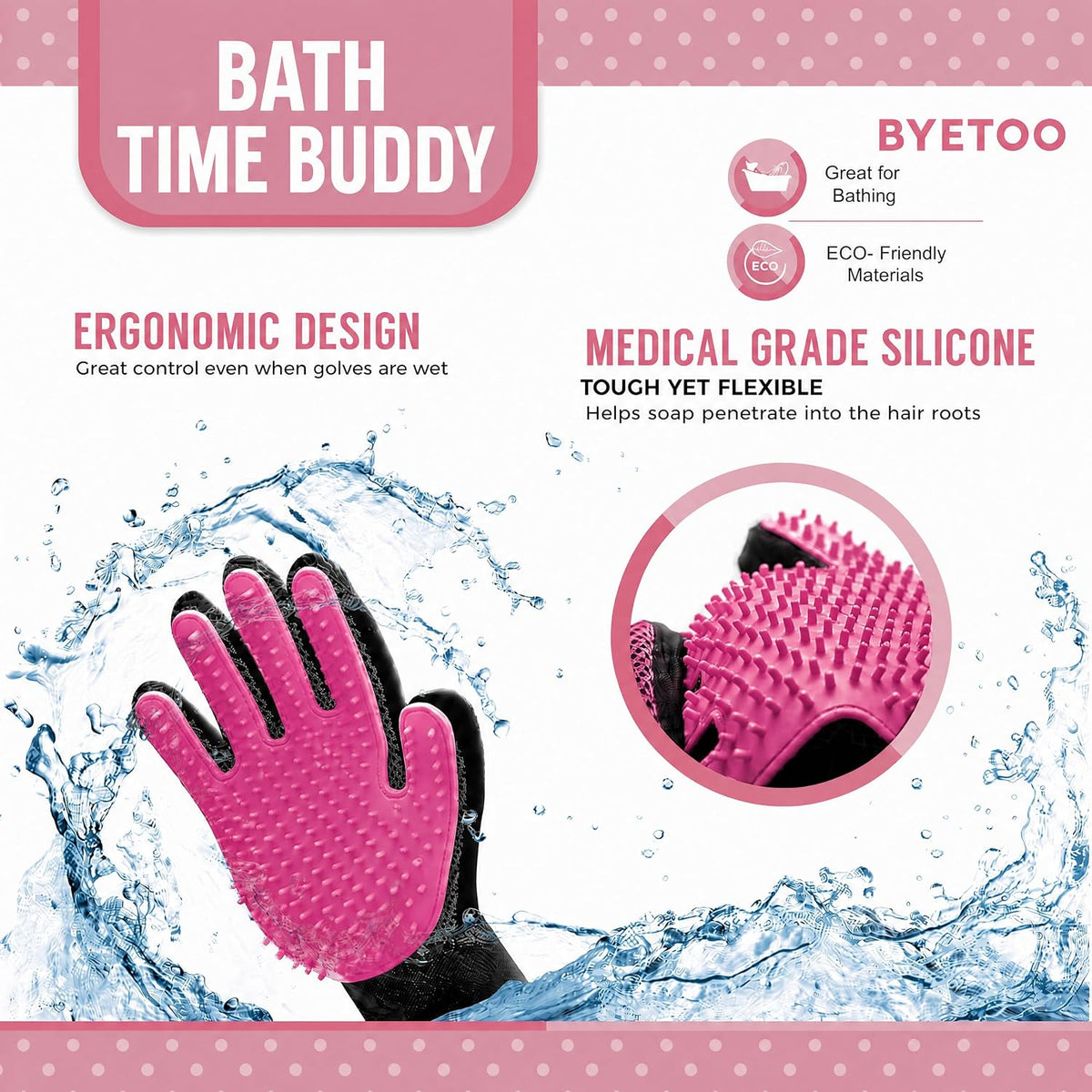 Gentle Pet Grooming Deshedding Glove